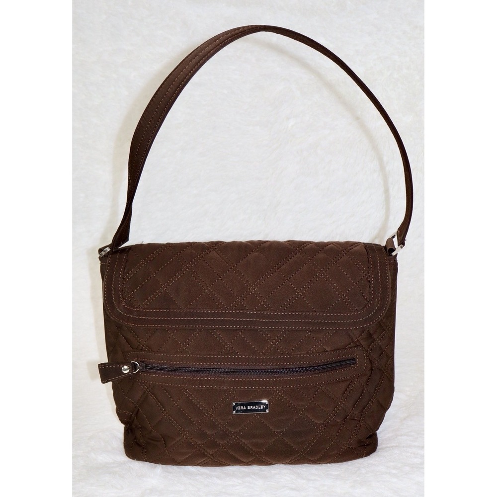 Vera Bradley Quilted Espresso Brown Shoulder Bag
